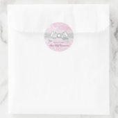 Diamanten Boog Roze Eerste Heilige Communie Sticke Ronde Sticker (Tas)