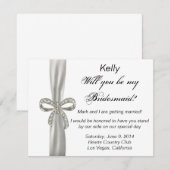 Diamanten Boog Trouw Bruidsmeisje Kaart (Voorkant / Achterkant)