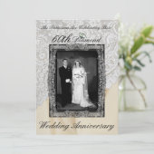 Diamanten bruiloft 60 jaar foto kaart (Staand voorkant)