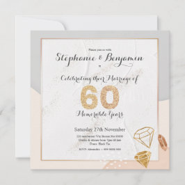 Diamanten Bruiloft 60 Jaar Getrouwd Elegant Kaart