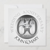 Diamanten bruiloft 60 jaar S uitnodiging (Voorkant)