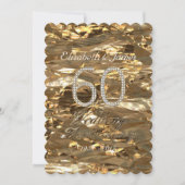 Diamanten Bruiloft Feest Elegeant Goud Kaart (Voorkant)