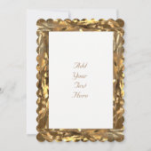 Diamanten Bruiloft Feest Goud Elegant Kaart (Achterkant)