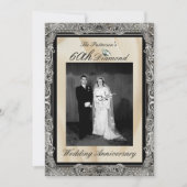 Diamanten bruiloft fotolijst 60 jaar getrouwd kaart (Voorkant)