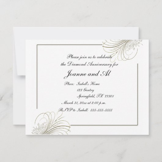 Diamanten bruiloft kaart (Achterkant)