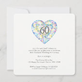 Diamanten bruiloft liefde zo sterk hart waterverf kaart (Achterkant)