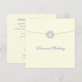 Diamanten bruiloft met diamanten broche kaart (Voorkant / Achterkant)