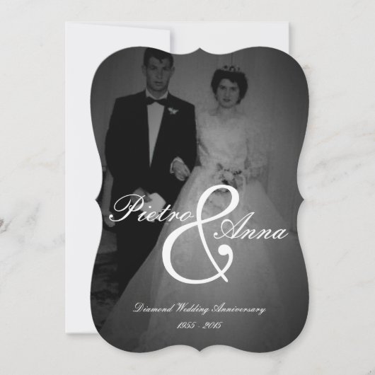 Diamanten bruiloft met Vintage Me | Bracket Edge Kaart (Voorkant)