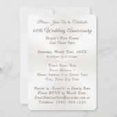 Diamanten Bruiloft Uitnodigingen 60 Jaar Getrouwd (Achterkant)