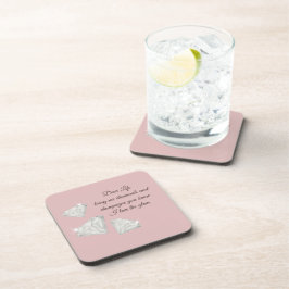Diamanten & Champagne Citaat – Dear Life Editie Bier Onderzetter