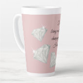 Diamanten & Champagne Citaat – Dear Life Editie Latte Mok (Linkerhoek)