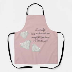 Diamanten & Champagne Citaat – Dear Life Editie Schort