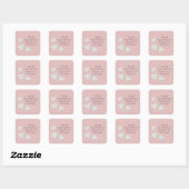 Diamanten & Champagne Citaat – Dear Life Editie Vierkante Sticker (Vel)