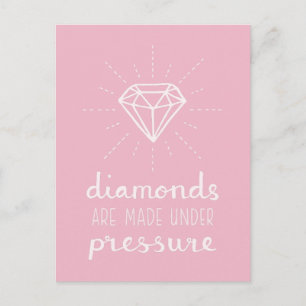 Diamanten Citaat onder Druk, Inspirerend Briefkaart
