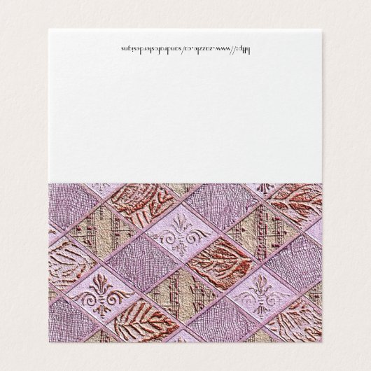 diamanten Design in de Kaart Pinks (Buitenkant ongevouwen)