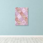 diamanten Design in pinks Canvas Afdruk (Insitu (Houten vloer))