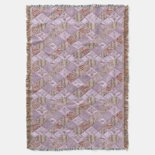 diamanten Design in pinks Deken (Voorkant Verticaal)