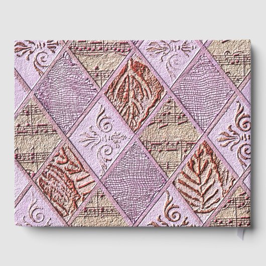 diamanten Design in pinks Gastenboek (Achterkant)