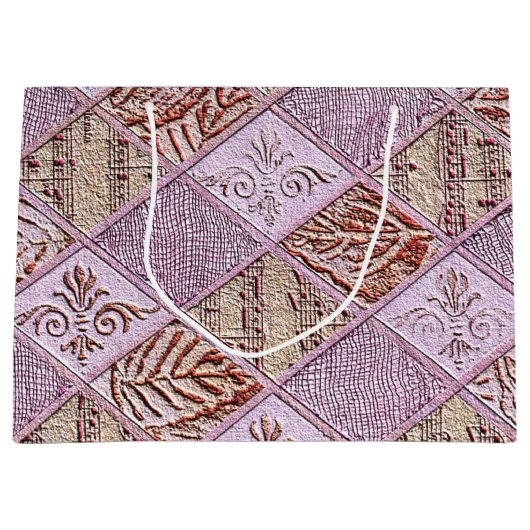 diamanten Design in pinks Groot Cadeauzakje (Voorkant)