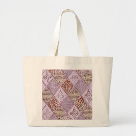 diamanten Design in pinks Grote Tote Bag