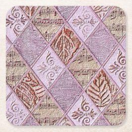 diamanten Design in pinks Kartonnen Onderzetters