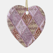 diamanten Design in pinks Keramisch Ornament (Rechts)