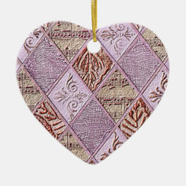 diamanten Design in pinks Keramisch Ornament