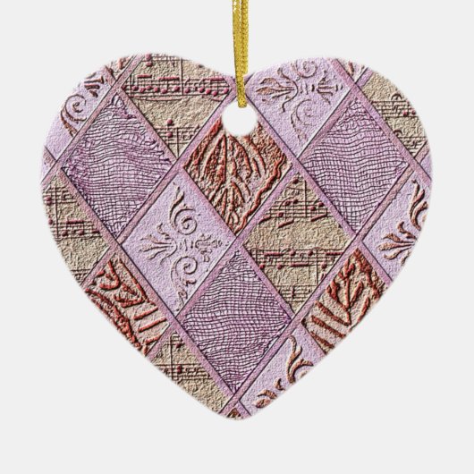 diamanten Design in pinks Keramisch Ornament (Voorkant)