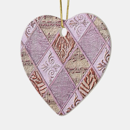 diamanten Design in pinks Keramisch Ornament (Links)