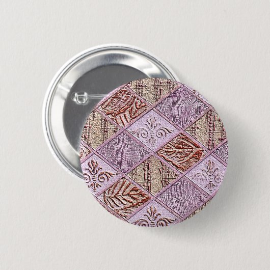 diamanten Design in pinks Ronde Button 5,7 Cm (Voorkant /achterkant)