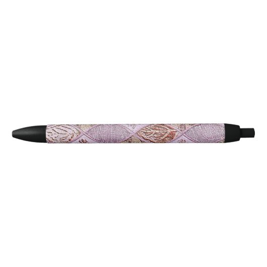 diamanten Design in pinks Zwarte Inkt Pen (Voorkant)