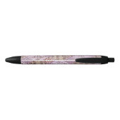 diamanten Design in pinks Zwarte Inkt Pen (Achterkant)