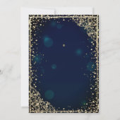 Diamanten Diadeem Jurk Navyblauw Quinceañera  Kaart (Achterkant)