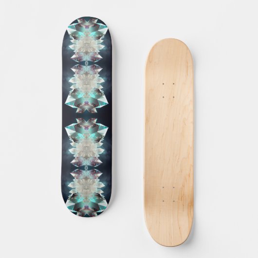 Diamanten edelsteenpatroon Moderne Abstracte krist Persoonlijk Skateboard (Voorkant)