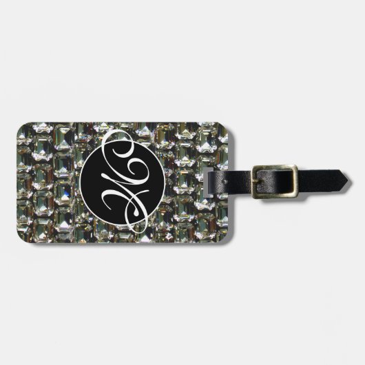 diamanten, edelstenen sieraden bagagelabel (Voorkant horizontaal)