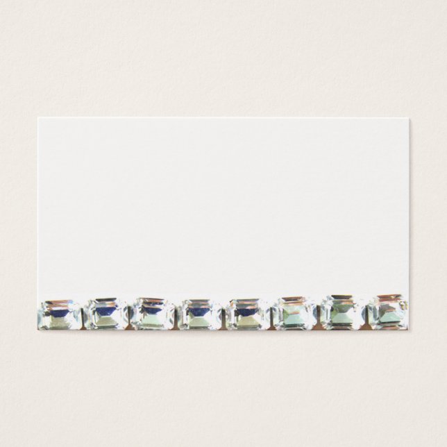 Diamanten edelstenen strass visitekaartje (Voorkant)