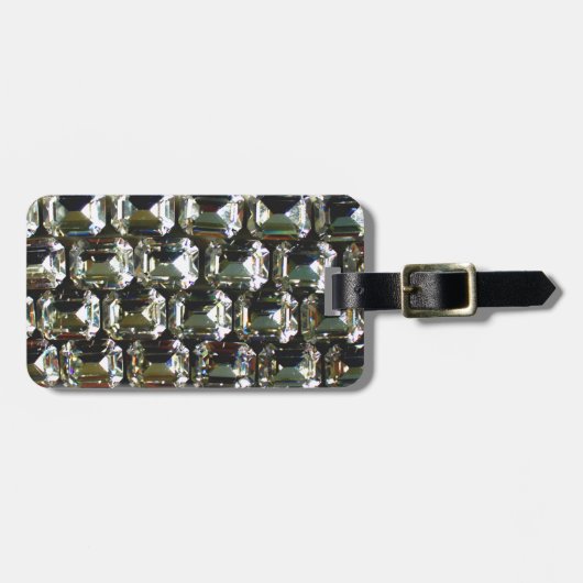 diamanten, elegante  edelstenen bagagelabel (Voorkant horizontaal)