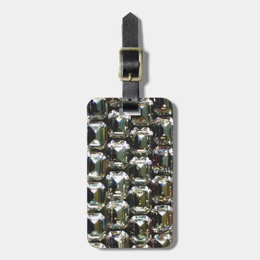 diamanten, elegante  edelstenen bagagelabel (Voorkant verticaal)