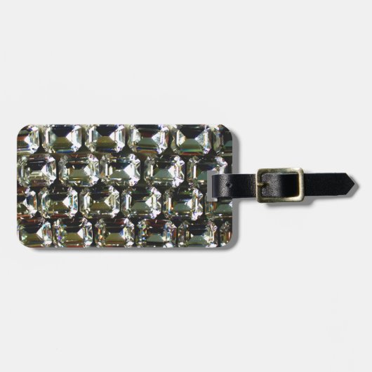 diamanten, elegante  edelstenen bagagelabel (Voorkant horizontaal)