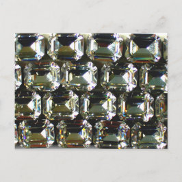 diamanten, elegante  edelstenen briefkaart