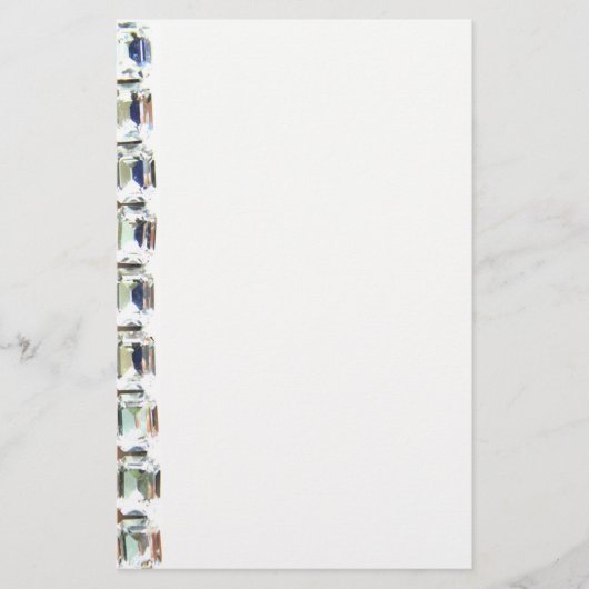 diamanten, elegante  edelstenen briefpapier (Voorkant)