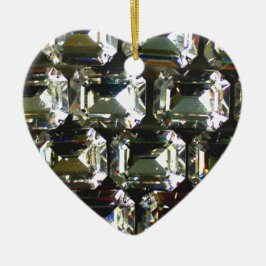 diamanten, elegante  edelstenen keramisch ornament
