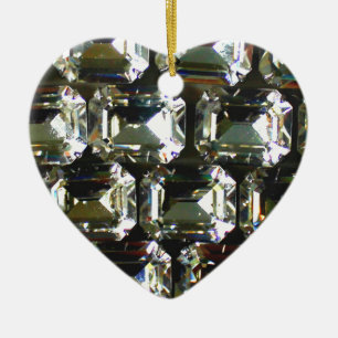 diamanten, elegante  edelstenen keramisch ornament