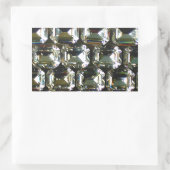 diamanten, elegante edelstenen rechthoekige sticker (Tas)