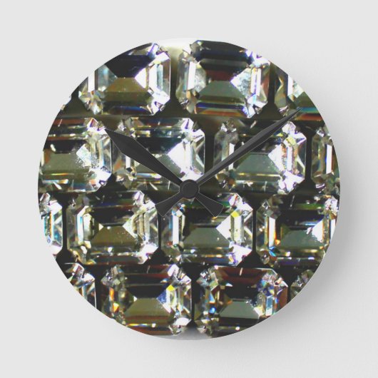 diamanten, elegante  edelstenen ronde klok (Voorkant)