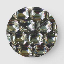 diamanten, elegante  edelstenen ronde klok