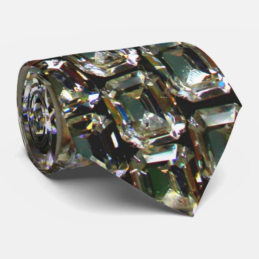 diamanten, elegante  edelstenen stropdas (Opgerold)