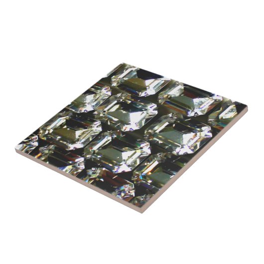 diamanten, elegante  edelstenen tegeltje (Zijkant)