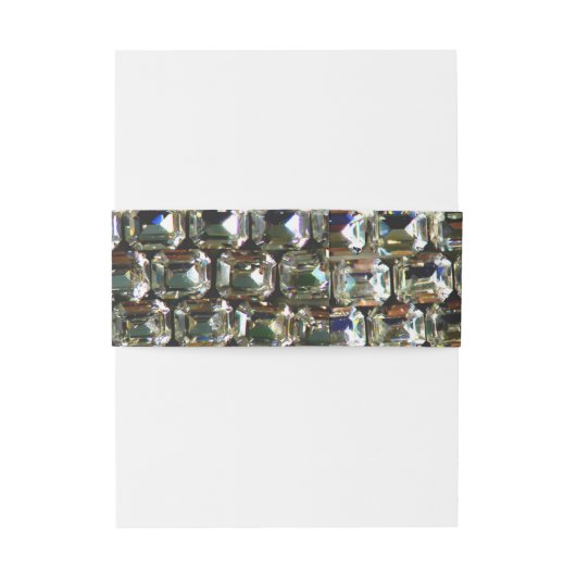 diamanten, elegante  edelstenen uitnodigingen wikkel (Achterkant Voorbeeld)