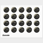 Diamanten elegante luxe moderne rou ronde sticker (Vel)